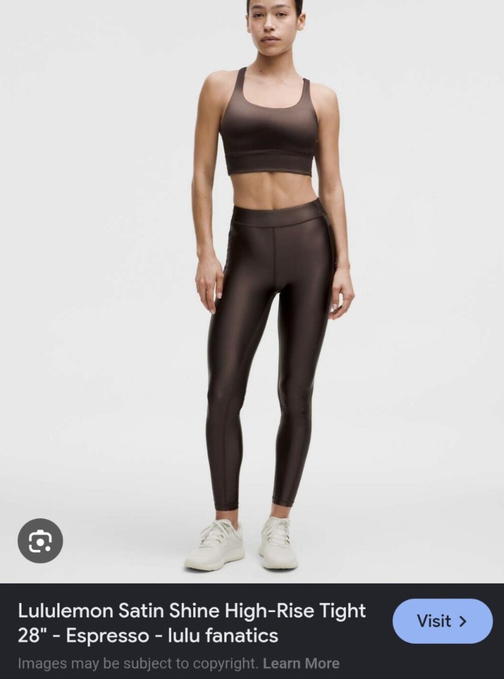 Satin Shine High-Rise Tight 28" Espresso